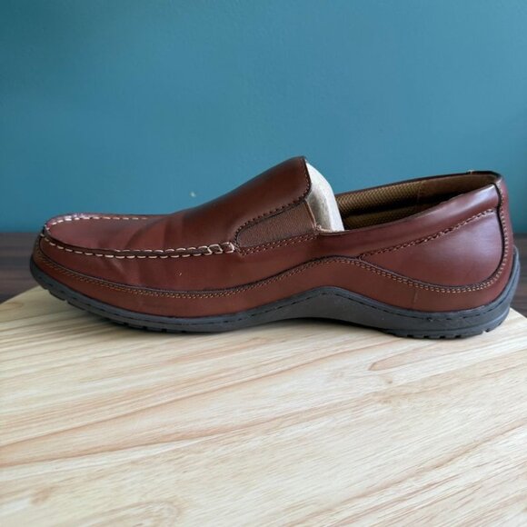Tommy Hilfiger Mens Kerry Drivers 13W Medium Brown Loafers - Picture 5 of 9